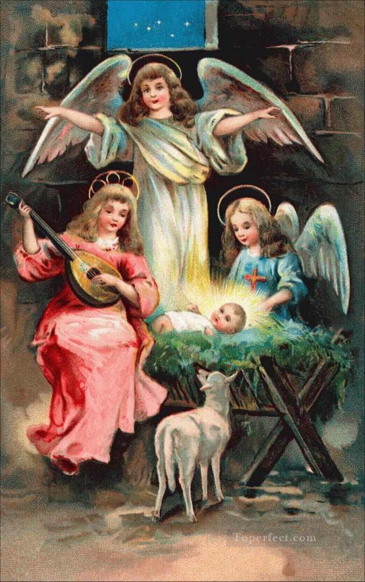 cartoon the baby jesus religious Christian Oil Paintings